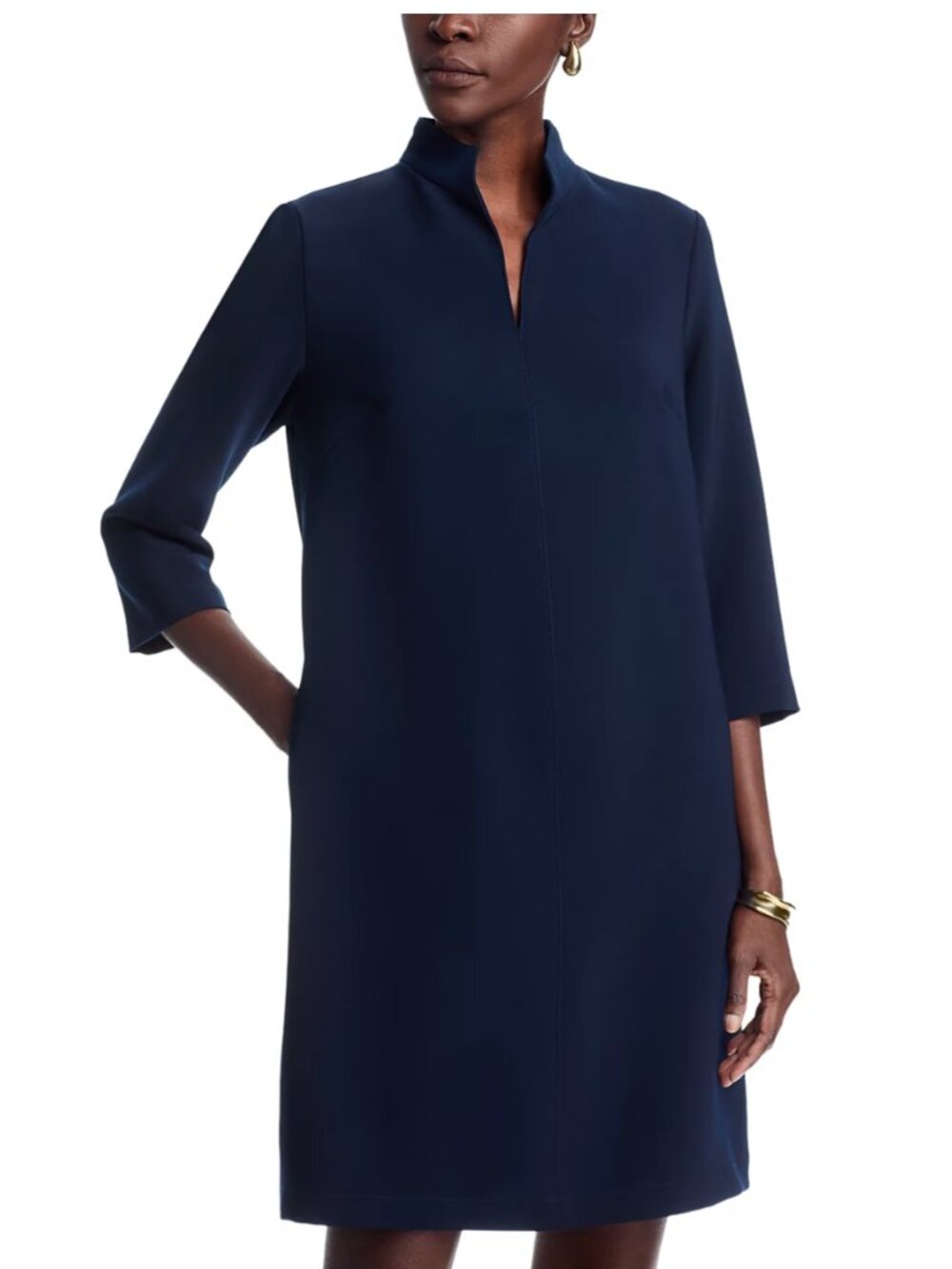 Caroline Rose Taylor Dress - Navy - Size L worn once EUC